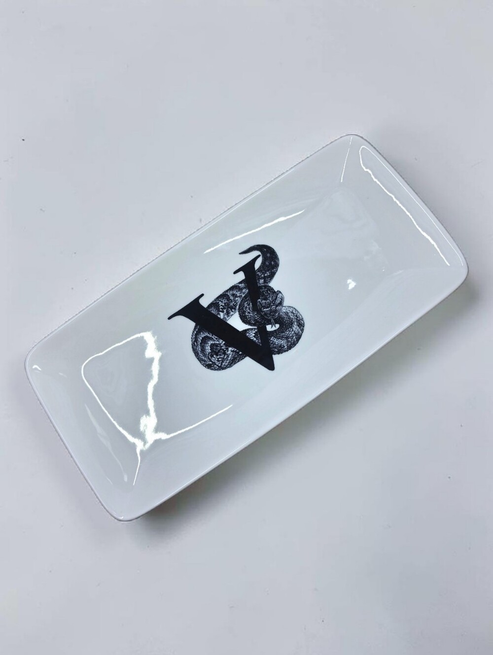 Rory Dobner for Williams Sonoma Vandalized Viper Rectangular Ceramic Tray